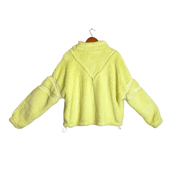 Free People Movement Nantucket Yellow Fleece Half-Zip Oversized Pullover Jacket - Picture 6 of 13
